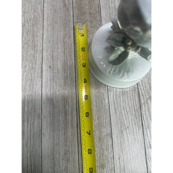 Vintage Owl Figurine Statue Standing On Branch Porcelain White Home Decor 6.5" - Picture 10 of 10